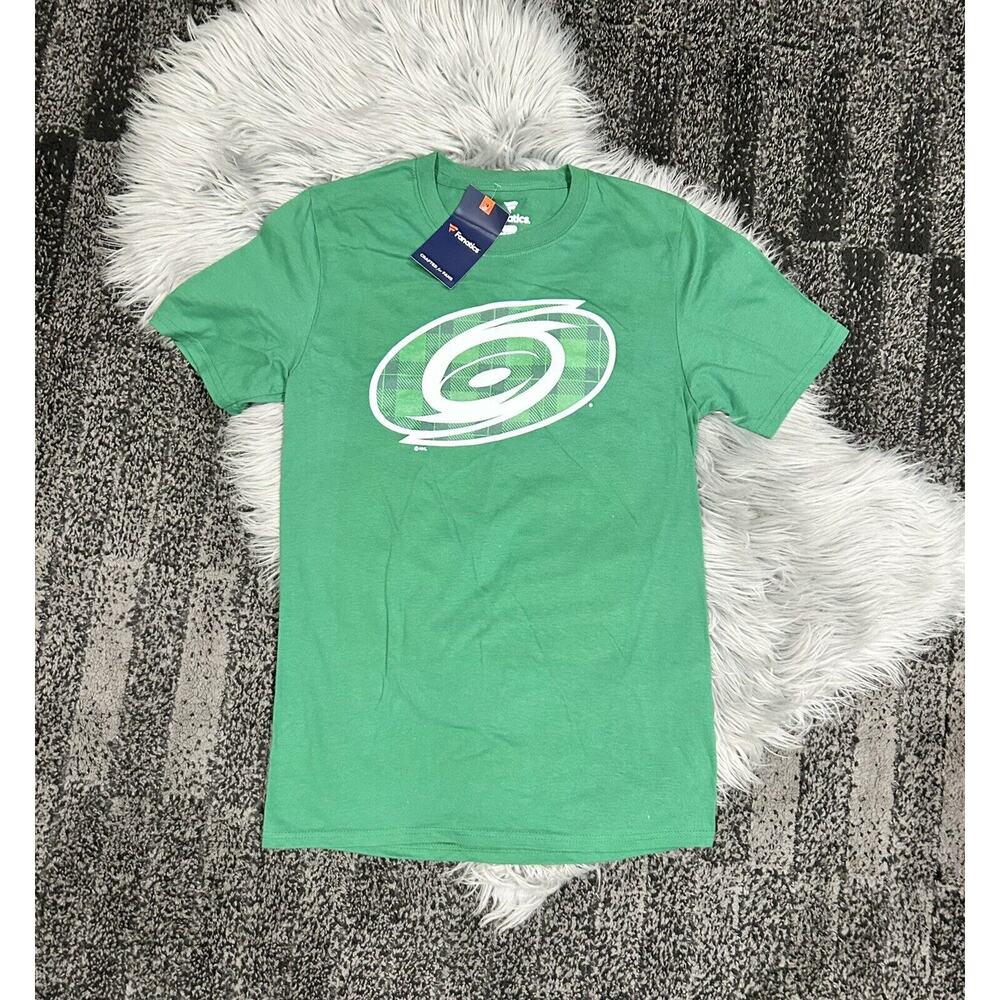 Men's Carolina Hurricanes Green Emerald Plaid Andersen Size‎ Small